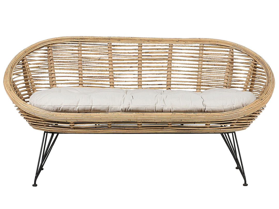 Maratea/Cesenatico Garden Lounge Set with Table 4 Seater Rattan Natural
