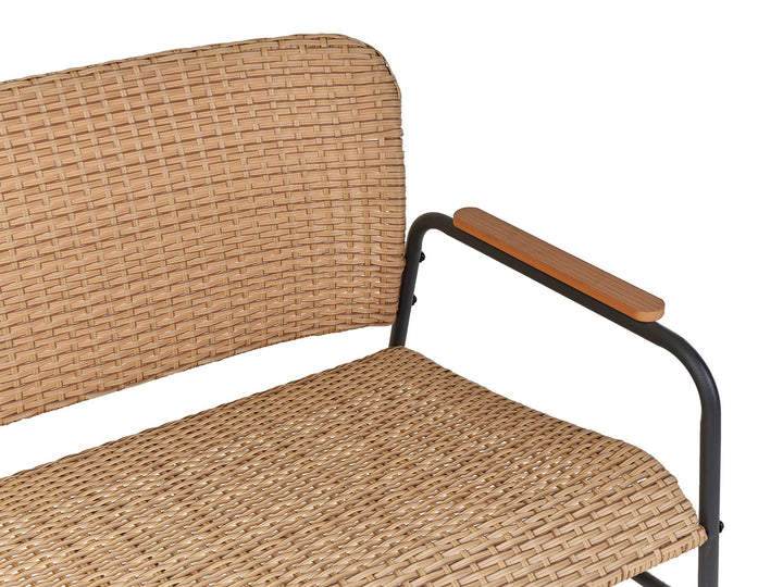 Ofanto Pe Garden Lounge Set with Table 4 Seater Rattan Natural