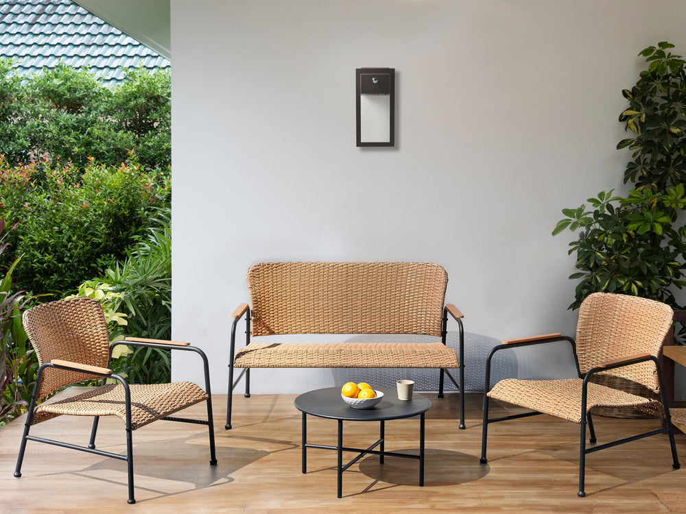 Ofanto Pe Garden Lounge Set with Table 4 Seater Rattan Natural