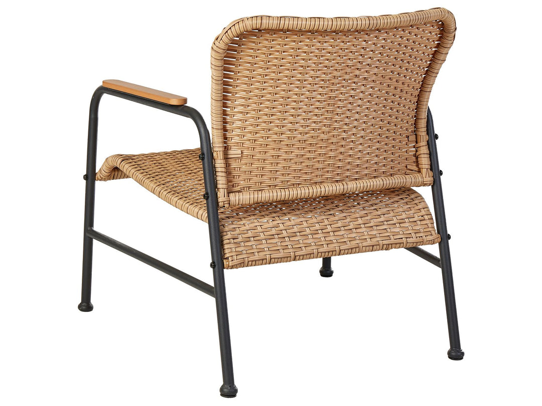 Ofanto Pe Garden Lounge Set with Table 4 Seater Rattan Natural