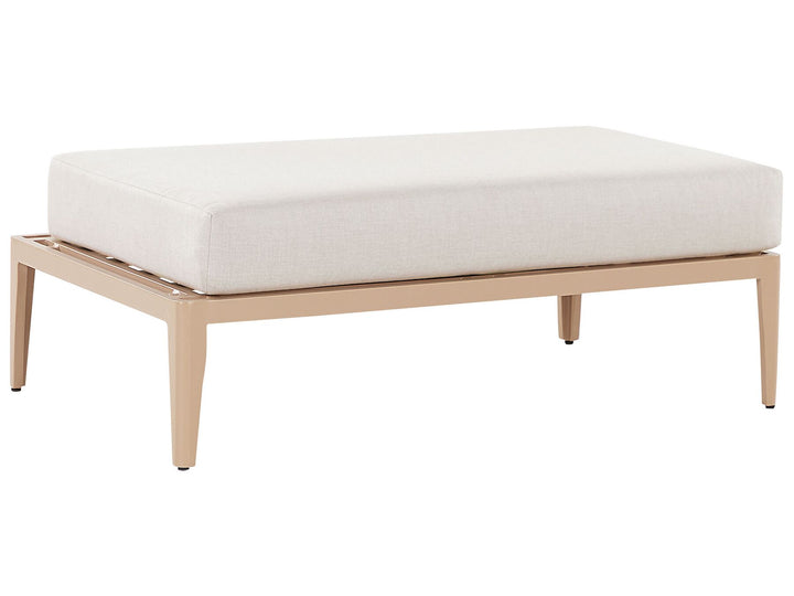 Rima III Garden Corner Sofa with Table 6 Seater Left Hand Metal Light Beige