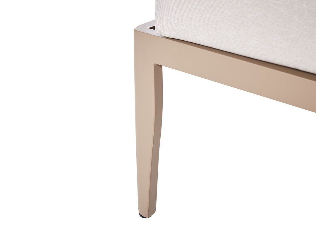 Rima III Garden Corner Sofa with Table 6 Seater Left Hand Metal Light Beige