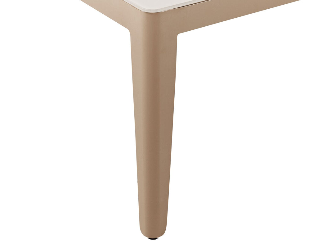 Rima III Garden Corner Sofa with Table 6 Seater Left Hand Metal Light Beige