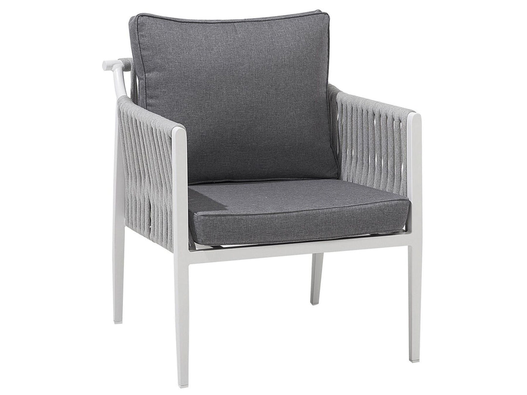 Latina Garden Lounge Set with Table 4 Seater Metal Grey