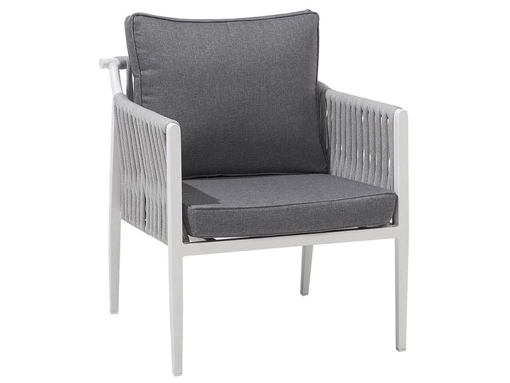 Latina Garden Lounge Set with Table 4 Seater Metal Grey