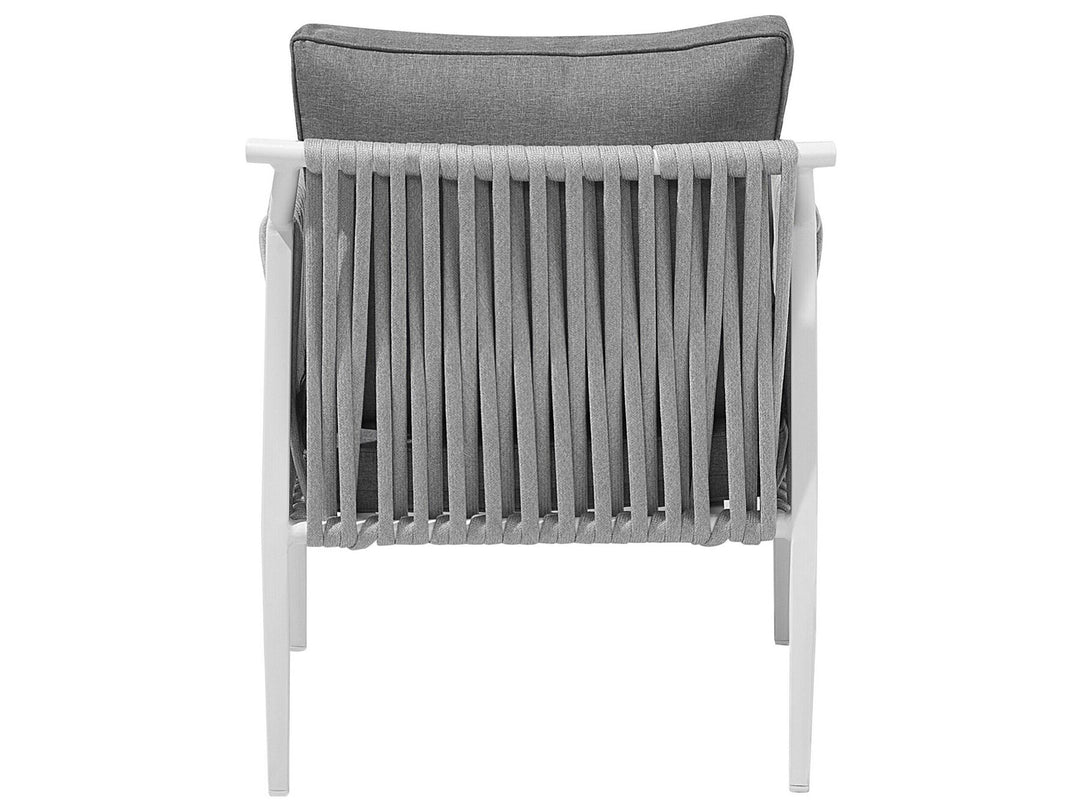 Latina Garden Lounge Set with Table 4 Seater Metal Grey