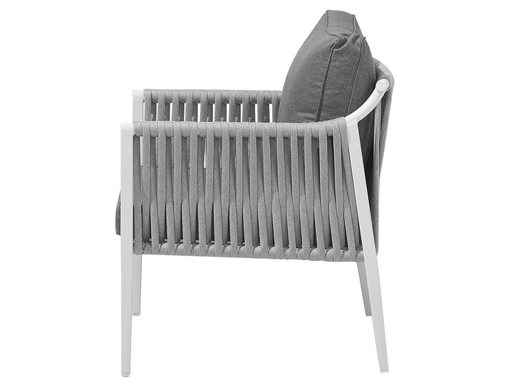 Latina Garden Lounge Set with Table 4 Seater Metal Grey