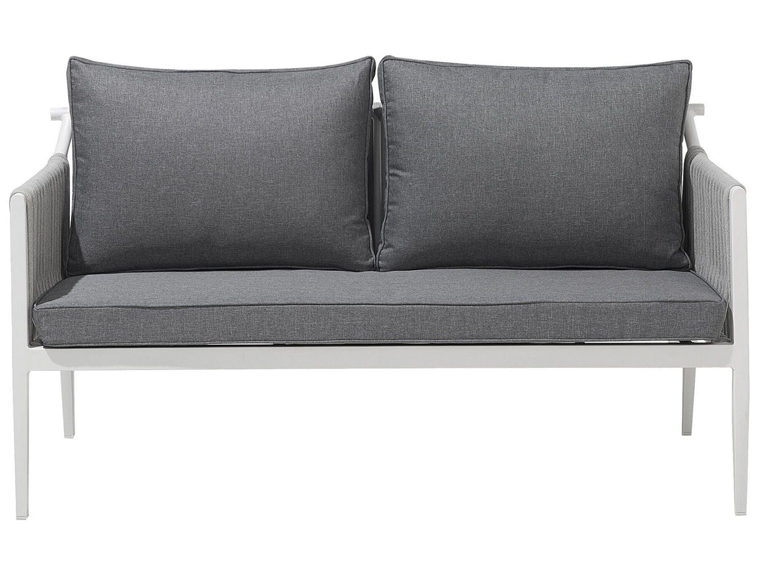 Latina Garden Lounge Set with Table 4 Seater Metal Grey