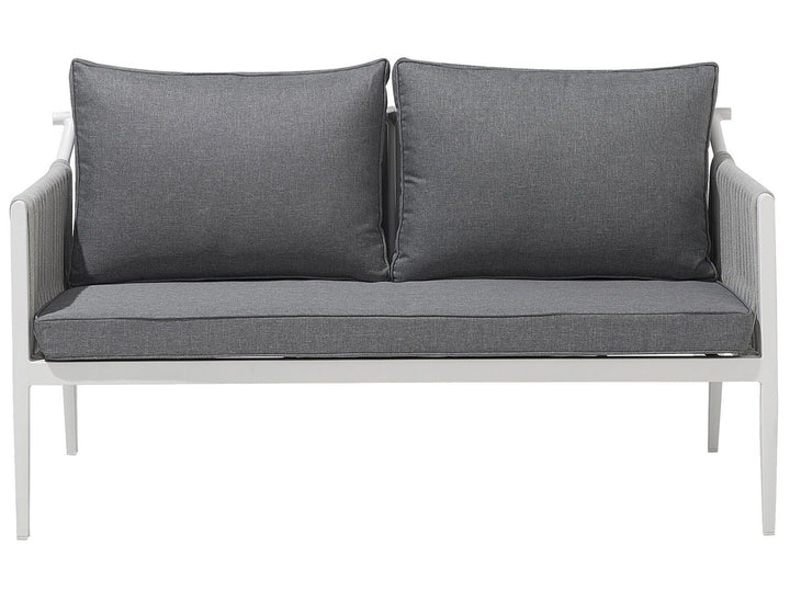 Latina Garden Lounge Set with Table 4 Seater Metal Grey