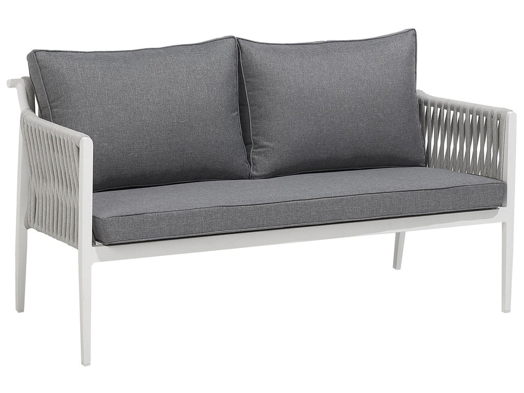 Latina Garden Lounge Set with Table 4 Seater Metal Grey
