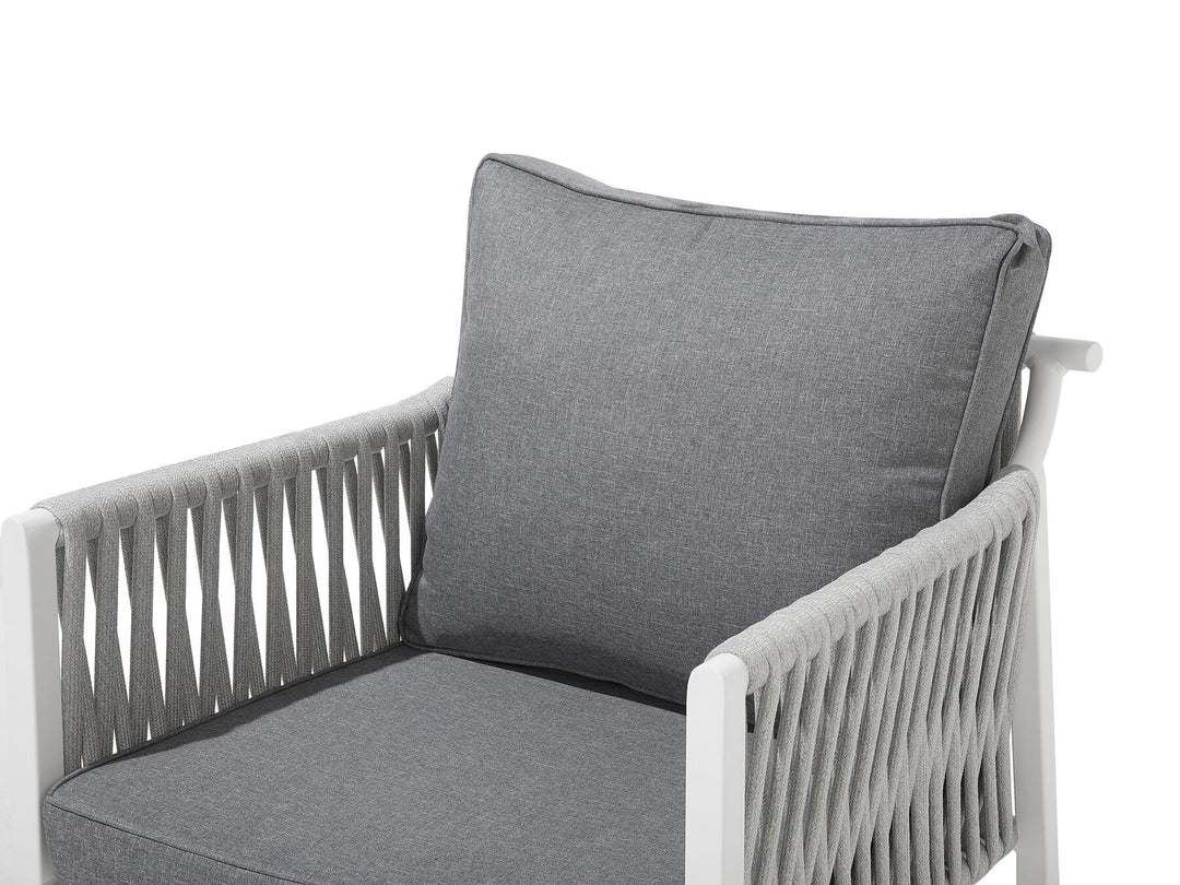 Latina Garden Lounge Set with Table 4 Seater Metal Grey