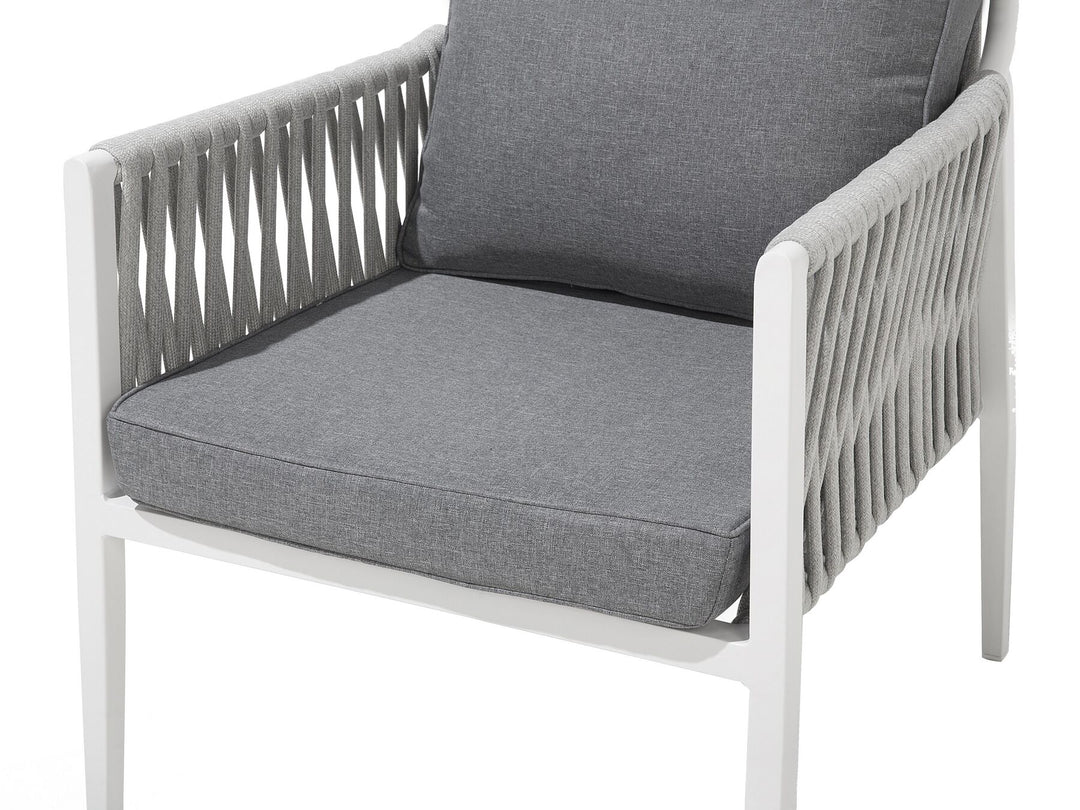 Latina Garden Lounge Set with Table 4 Seater Metal Grey