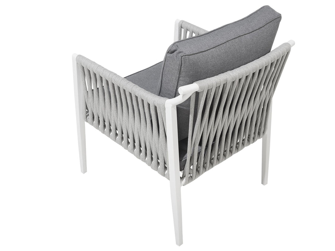 Latina Garden Lounge Set with Table 4 Seater Metal Grey
