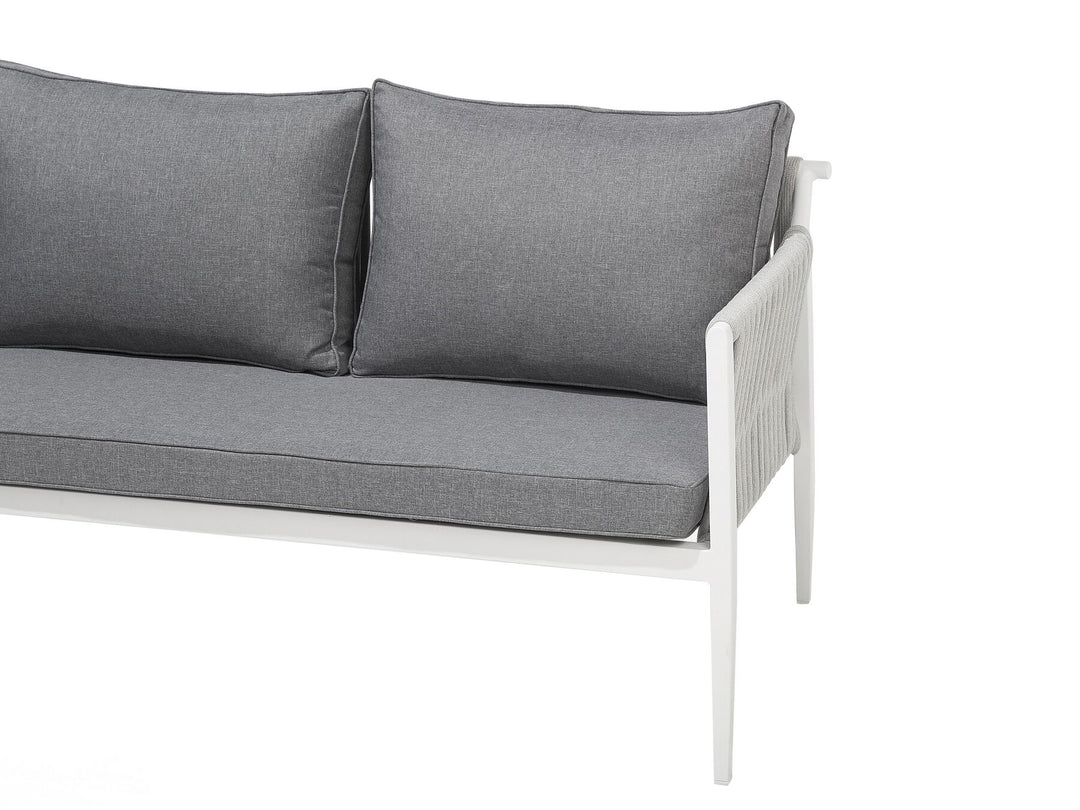 Latina Garden Lounge Set with Table 4 Seater Metal Grey