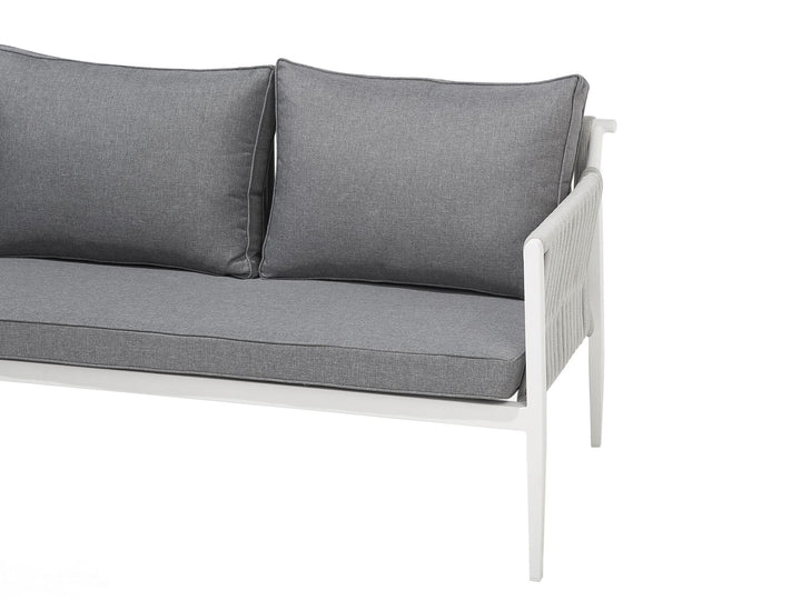 Latina Garden Lounge Set with Table 4 Seater Metal Grey