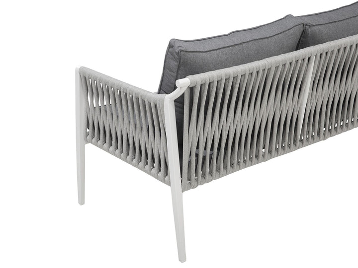 Latina Garden Lounge Set with Table 4 Seater Metal Grey