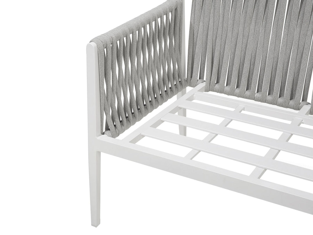 Latina Garden Lounge Set with Table 4 Seater Metal Grey