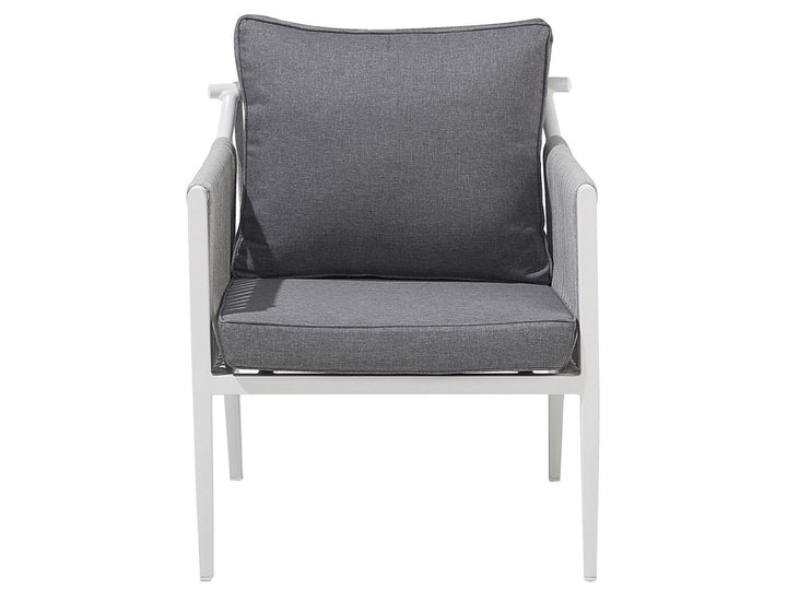 Latina Garden Lounge Set with Table 4 Seater Metal Grey