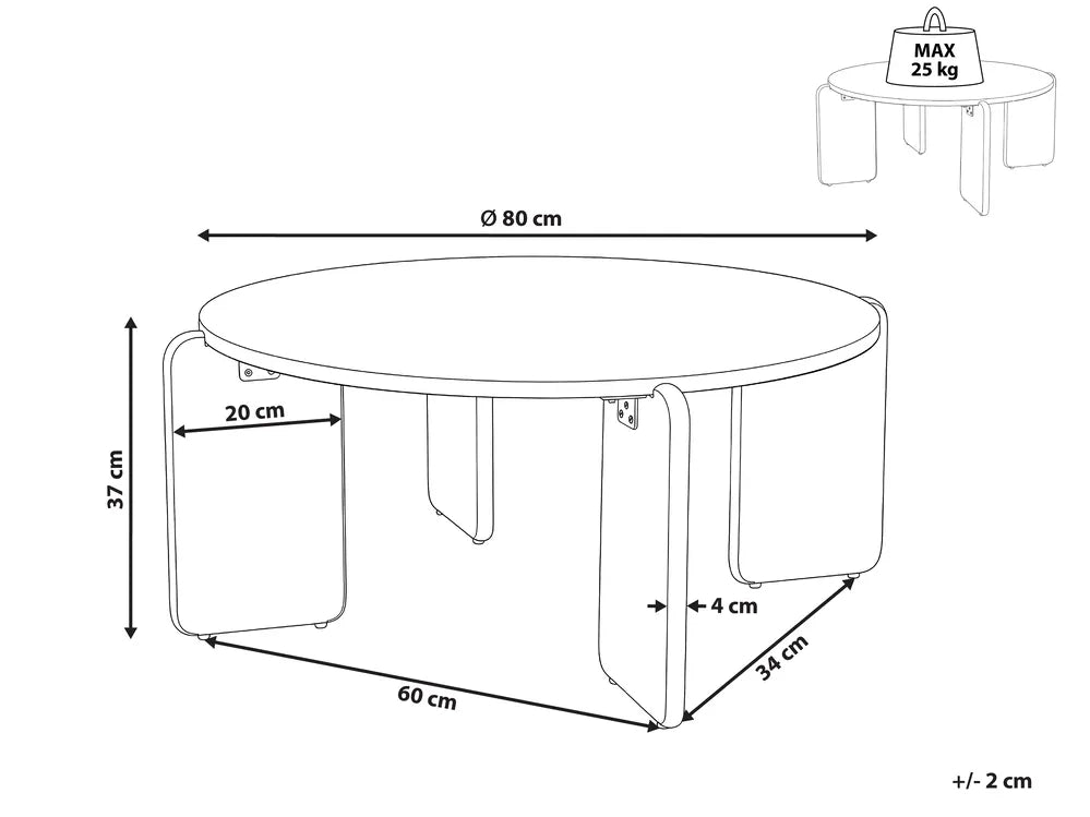 Coffee Table Marble Beige Fresca