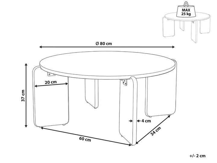 Coffee Table Marble Beige Fresca