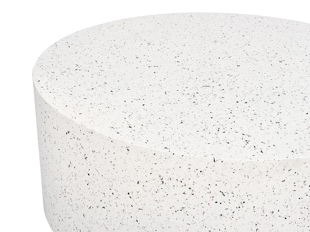 Coffee Table 90 cm 90 cm Terrazzo Effect White Terrazzo Levian