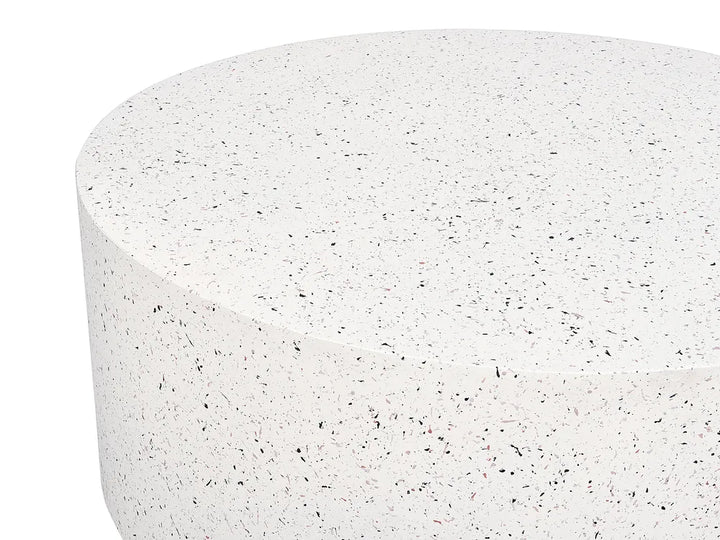 Coffee Table 90 cm 90 cm Terrazzo Effect White Terrazzo Levian