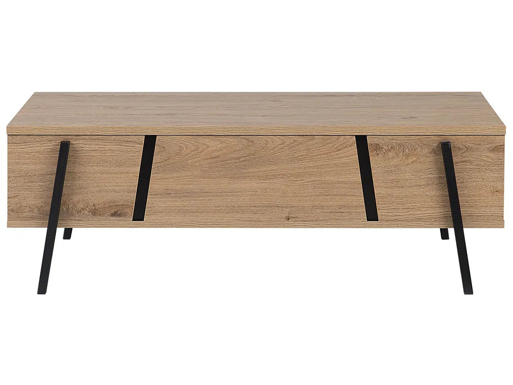 Coffee Table Brown/ Black with Storage Whetsel