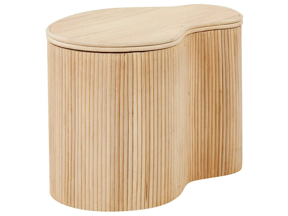 Set of 2 Coffee Tables Rattan Natural with Storage Muhsina
