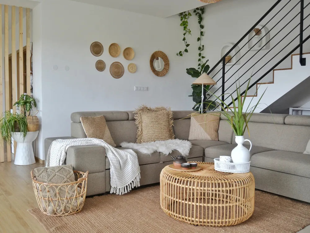 Coffee Table Rattan Light Brown Simmerman