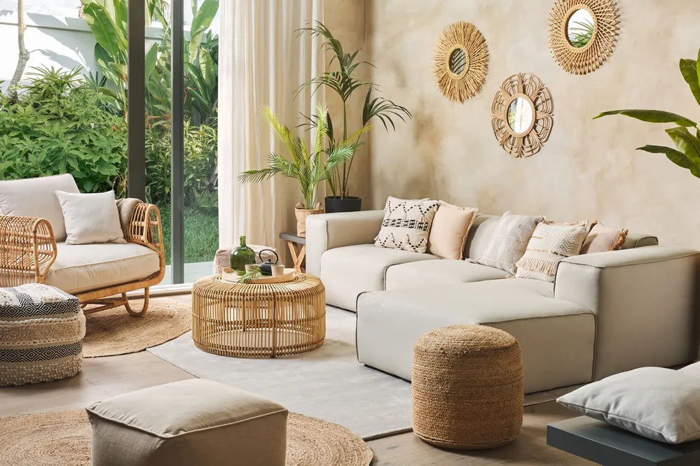 Coffee Table Rattan Light Brown Simmerman