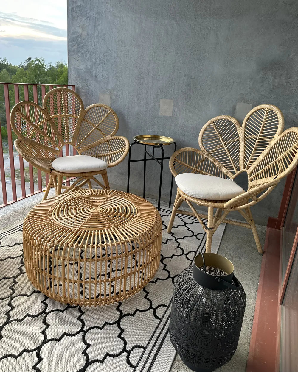 Coffee Table Rattan Light Brown Simmerman
