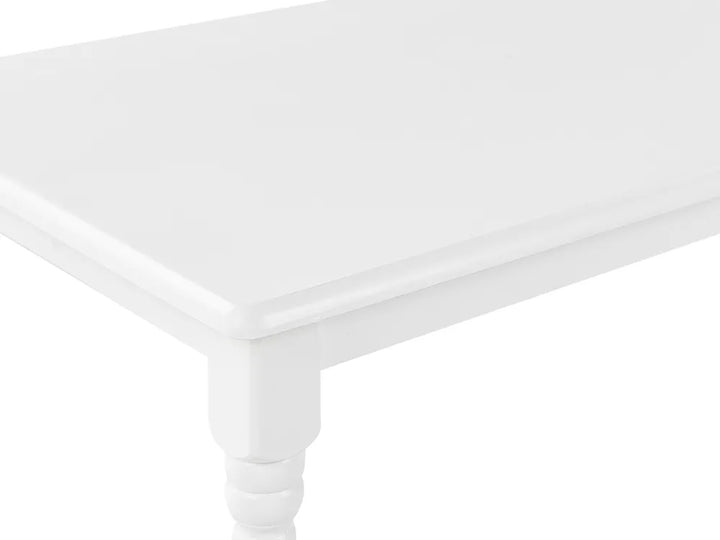 White wooden table corner on a white background