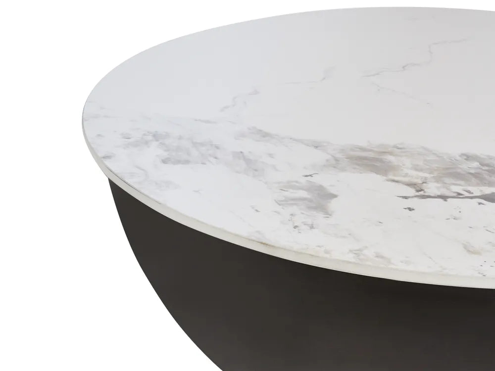 Coffee Table Ceramic Black with Storage Hera