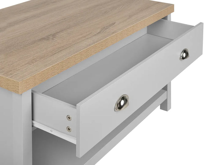 Coffee Table Light Grey with Storage Vesely