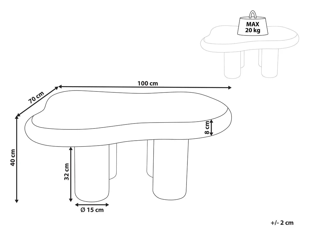 Coffee Table Taupe Reviel