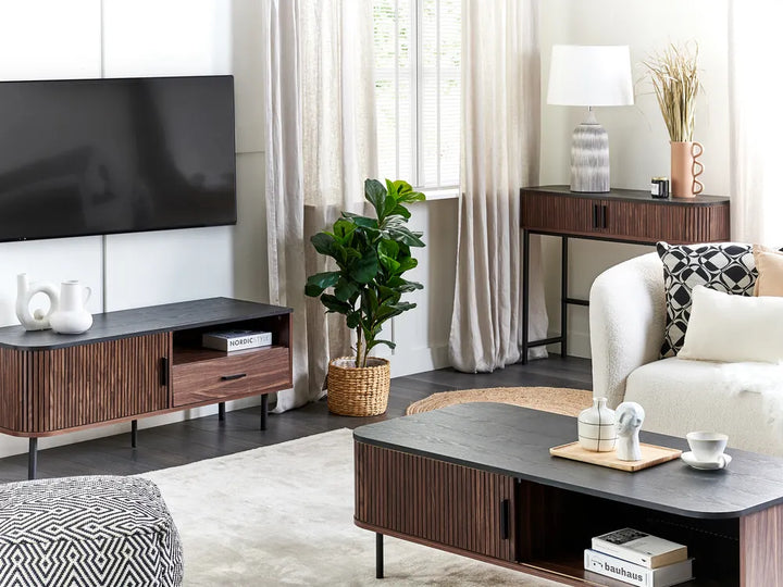 Coffee Table Dark Brown with Storage Pardo