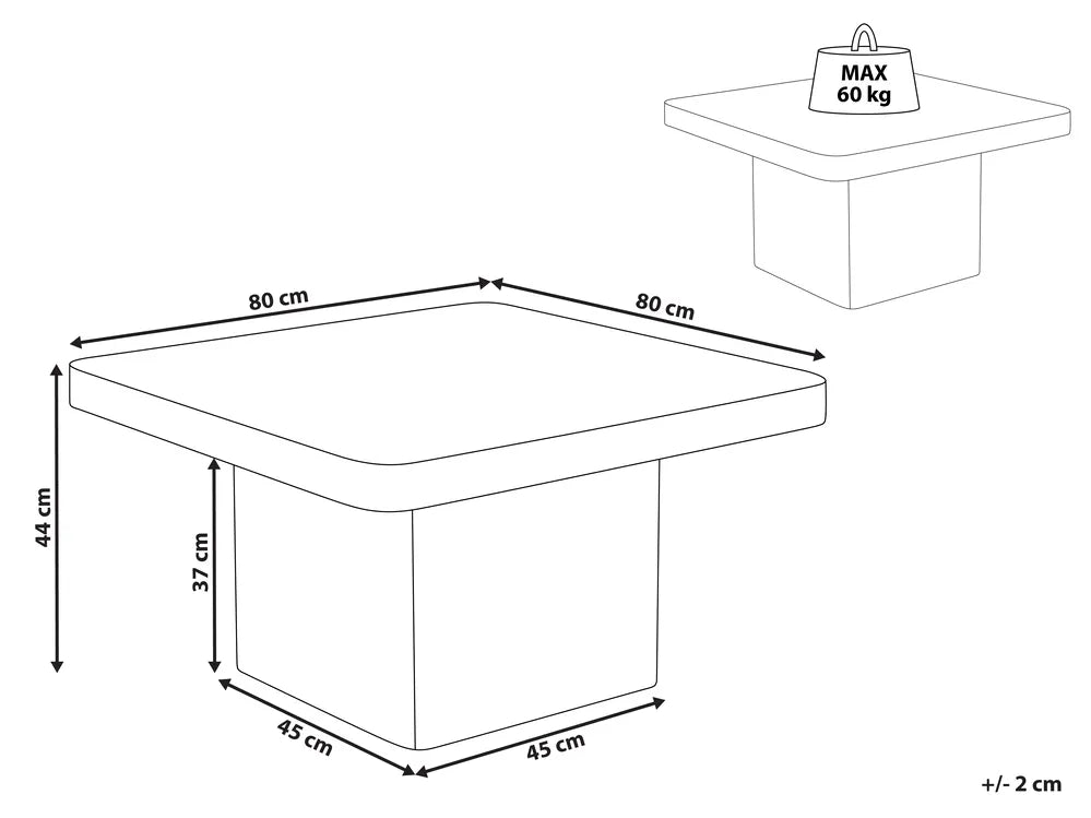 Coffee Table Travertine Effect Kamile