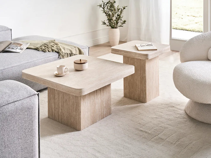 Coffee Table Travertine Effect Kamile