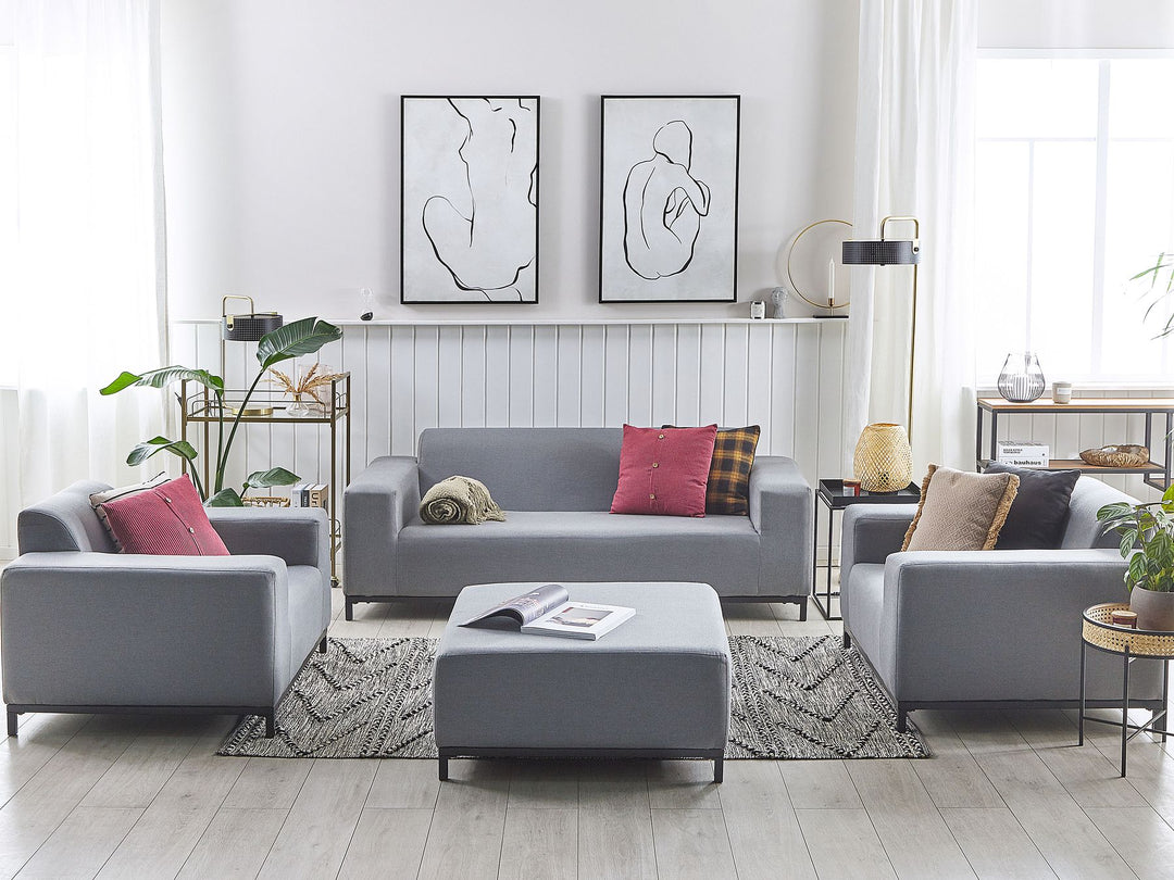 Rovigo Garden Lounge Set with Table 5 Seater Grey