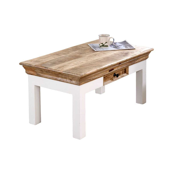 Alfie Coffee Table With Drawer Solid Mango Wood