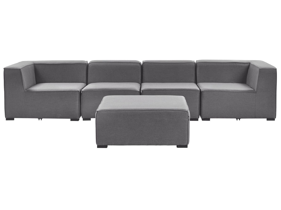 Arezzo Garden Sofa with Ottoman 4 Seater Modular Grey
