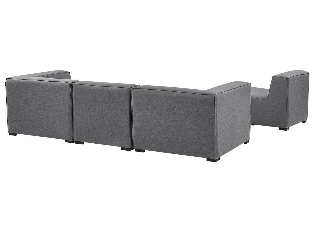Arezzo Garden Sofa with Ottoman 4 Seater Modular Grey