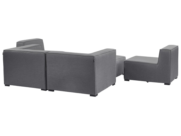 Arezzo Garden Sofa with Ottoman 4 Seater Modular Grey
