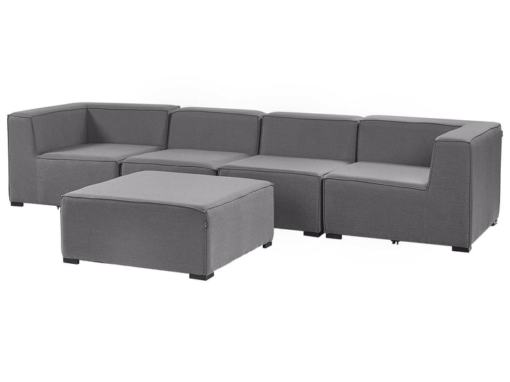 Arezzo Garden Sofa with Ottoman 4 Seater Modular Grey