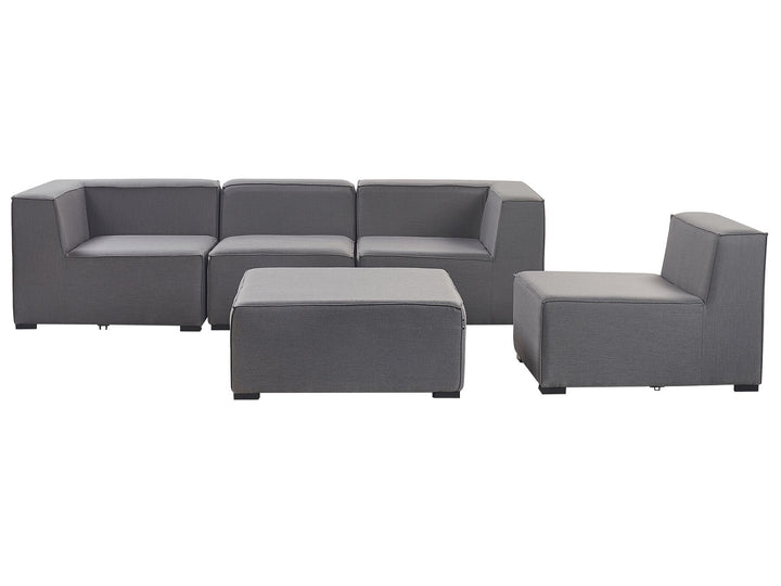 Arezzo Garden Sofa with Ottoman 4 Seater Modular Grey