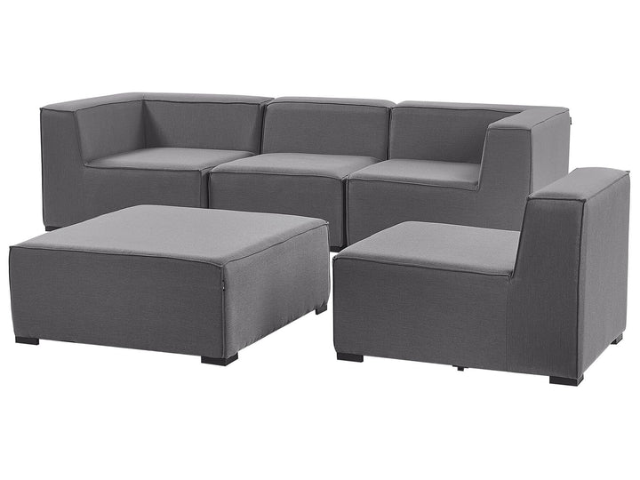 Arezzo Garden Sofa with Ottoman 4 Seater Modular Grey