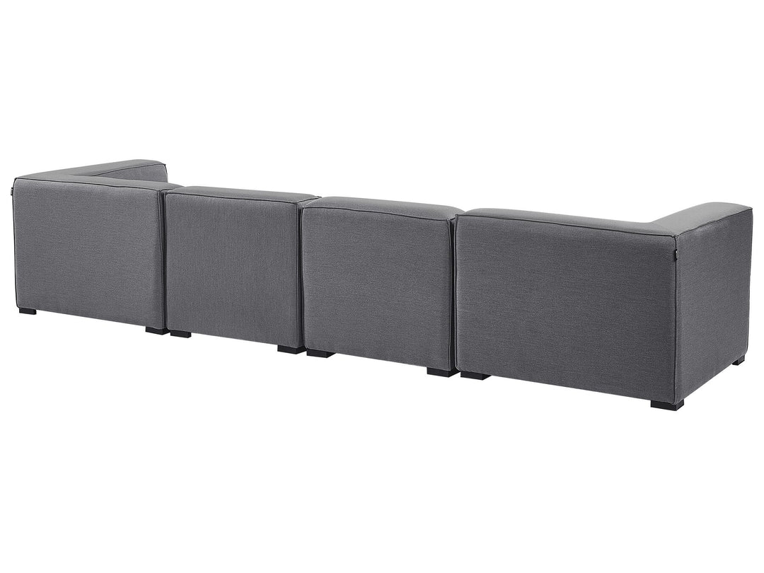 Arezzo Garden Sofa with Ottoman 4 Seater Modular Grey