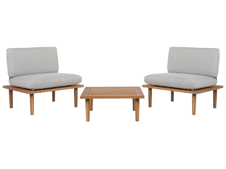 Frascati Garden Lounge Set with Table 2 Seater Certified Acacia Wood Light Grey