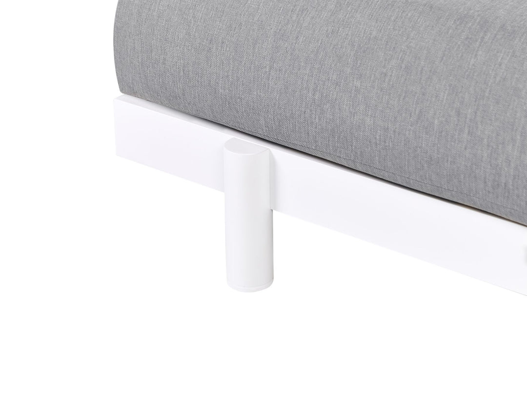 Missanello Garden Corner Sofa with Table 5 Seater Grey