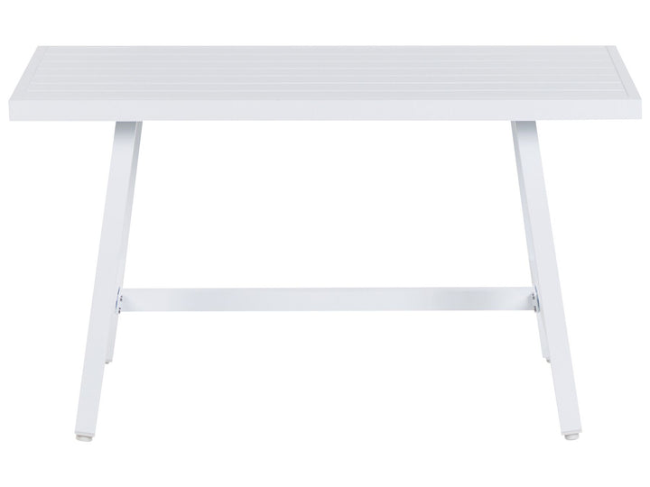 Castella/Fratte Garden Corner Sofa with Table 6 Seater Left Hand Metal Off-White